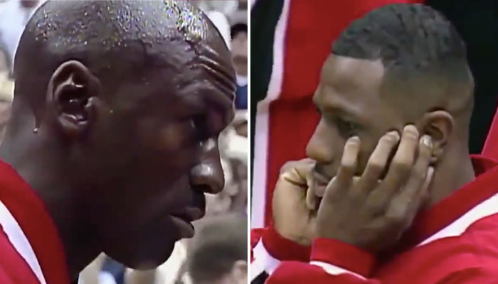 La réactions des Bulls face au troll du Jazz avant le match 6 des Finales 1998
