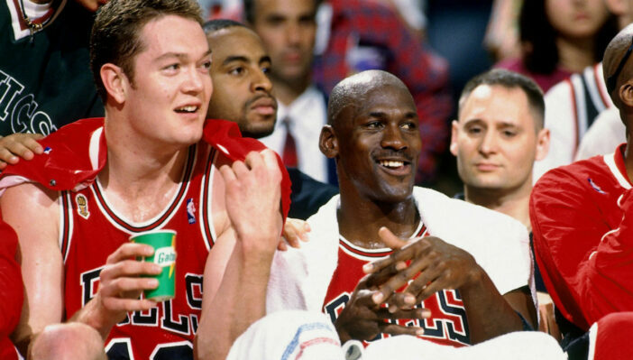 Michael Jordan et Luc Longley