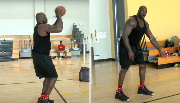 Shaquille O'Neal s'est transformé en Stephen Curry lors d'un match entre amis