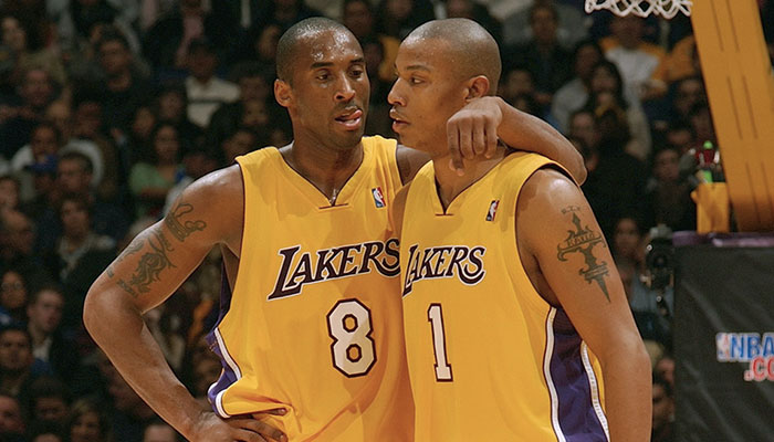 Kobe Bryant et Caron Butler sous le maillot des Los Angeles Lakers