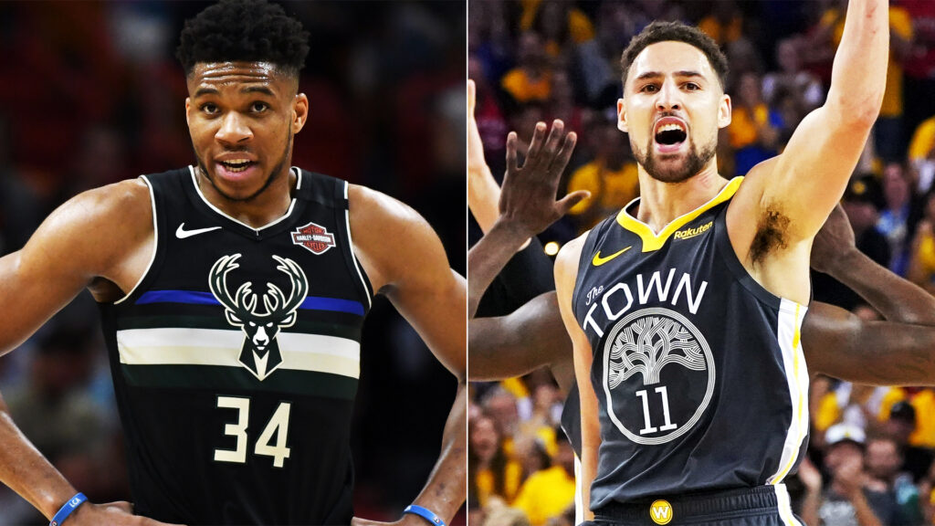 Giannis Antetokounmpo et Klay Thompson