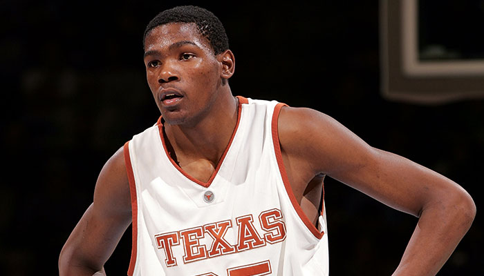 Kevin Durant sous le maillot de l’université de Texas en NCAA