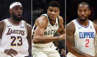 NBA – Bleacher Report dévoile ses prévisions complètes des playoffs Lebron James, Giannis Antetokounmpo et Kawhi Leonard