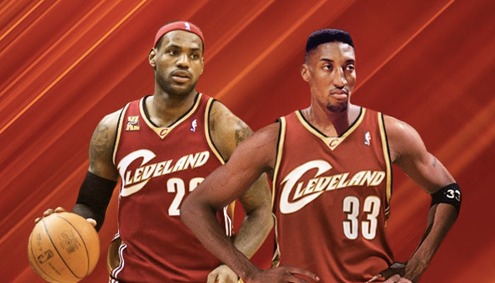 LeBron James et Scottie Pippen sous le maillot des Cleveland Cavaliers