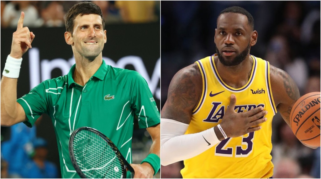 Novak Djokovic et LeBron James