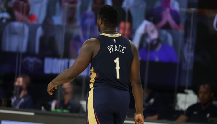 Zion Williamson après le premier match de la bulle d'Orlando NBA