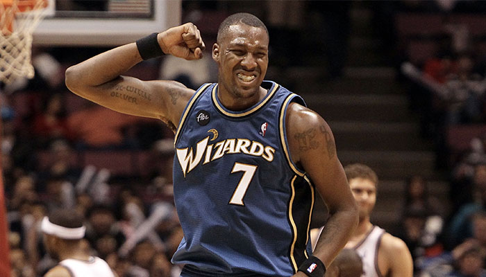 Andray Blatche sous le maillot des Washington Wizards lors de la saison NBA 2009-10