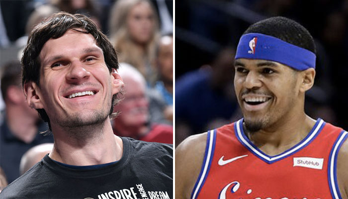 Boban Marjanovic et Tobias Harris