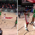 NBA – Un joueur des Celtics provoque James Harden après un gros dunk !