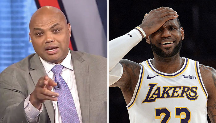 Charles Barkley, consultant de Inside the NBA, et LeBron James, star des Los Angeles Lakers