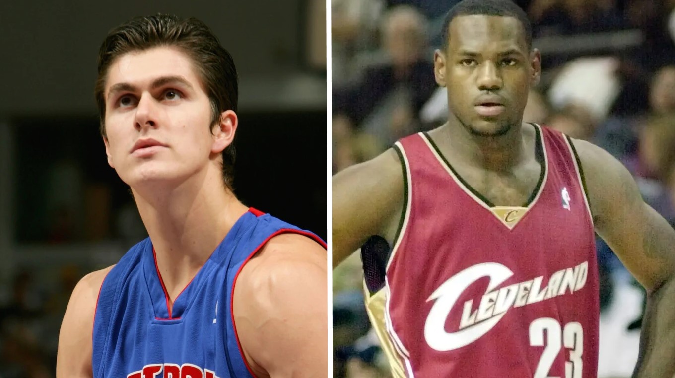 Darko Milicic et LeBron James