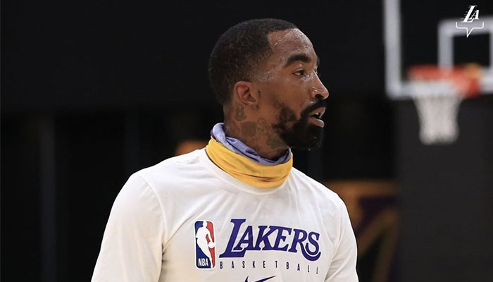 J.R. Smith lors d’un entrainement des Los Angeles Lakers, quelques jours après son grand retour dans un roster NBA