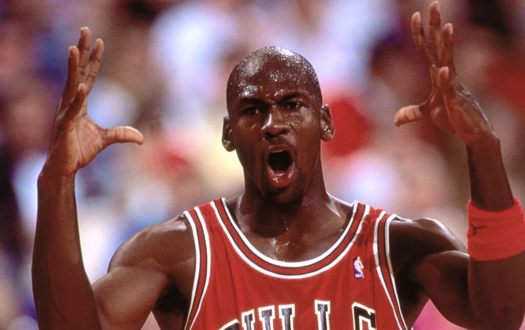 Michael Jordan en colère