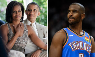 NBA – Pourquoi Michelle Obama a rencontré certains joueurs Michelle Obama accompagné de son mari, l’ancien président américain Barack Obama, ainsi que le joueur NBA du Oklahoma City Thunder Chris Paul