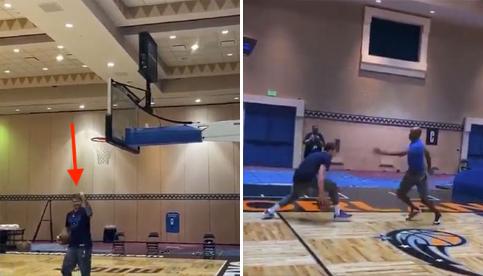 Luka Doncic trick shot nba