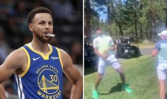 NBA – Steph Curry s’essaie à la boxe… et se fait hit en 5 secondes ! Quand la superstar NBA Stephen Curry s’essaie à la boxe face au professionnel Canelo Alvarez, il ne tient pas longtemps le choc.