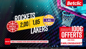 NBA – 4 paris à tenter sur Lakers vs. Rockets, jackpot de 650€ sur le pari fun !