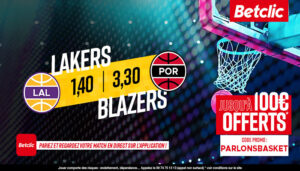 NBA – 4 paris à tenter pour Lakers vs. Blazers, jusqu’à 440€ à gagner !