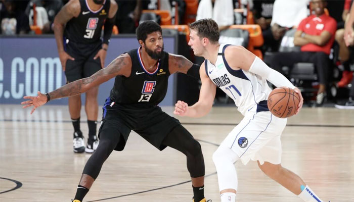 Luka Doncic au duel avec Paul George NBA