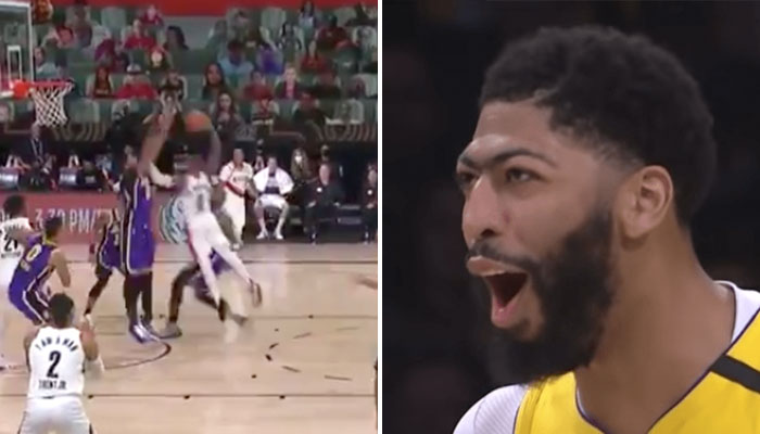 Le contre ultra violent d'Anthony Davis sur Damian Lillard ! NBA