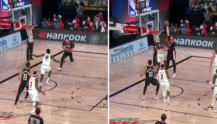 Bol Bol se prend son premier poster de la part de Jusuf Nurkic-NBA