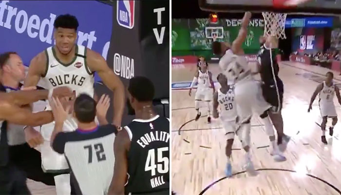 NBA - Giannis Antetokounmpo s’embrouille avec les Nets... et se fait postérieur !