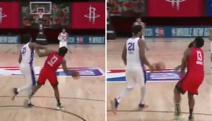 Stoppé par Harden, Embiid proche de perdre son sang-froid NBA