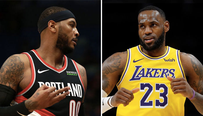 NBA LeBron James vs carmelo Anthony playoffs