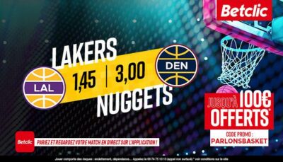 NBA – 3 paris à tenter pour Nuggets vs. Lakers, jusqu’à 410€ à gagner !