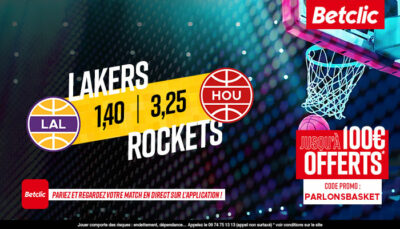 NBA – 3 paris à tenter pour Rockets vs. Lakers, jusqu’à 250€ à gagner !