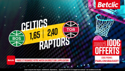 NBA – 4 paris à tenter pour Raptors vs. Celtics, jusqu’à 390€ à gagner !