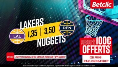 NBA – 3 paris à tenter pour Lakers vs. Nuggets, jusqu’à 450€ à gagner !