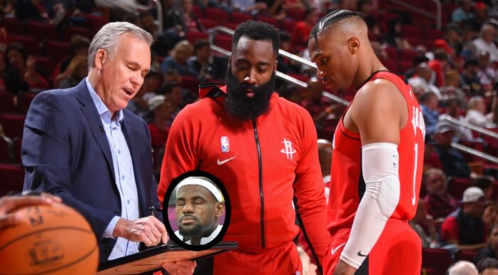 Mike D'Antoni, James Harden et Russell Westbrook