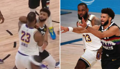 NBA – LeBron accusé de flop après un coup de coude de Jamal Murray