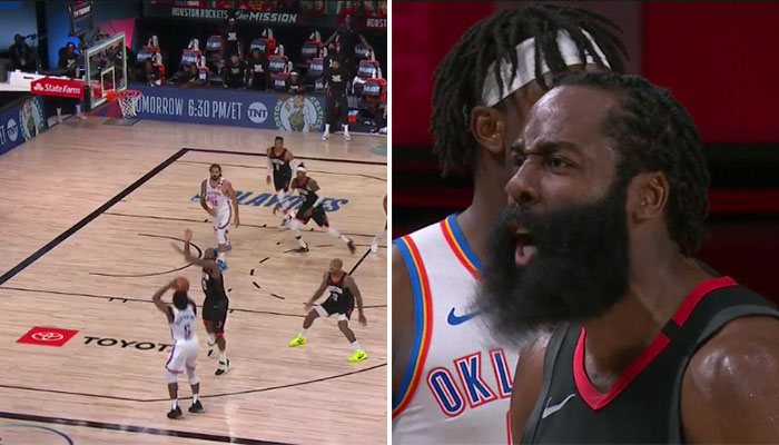 Le contre de la gagne de James Harden sur Dort NBA