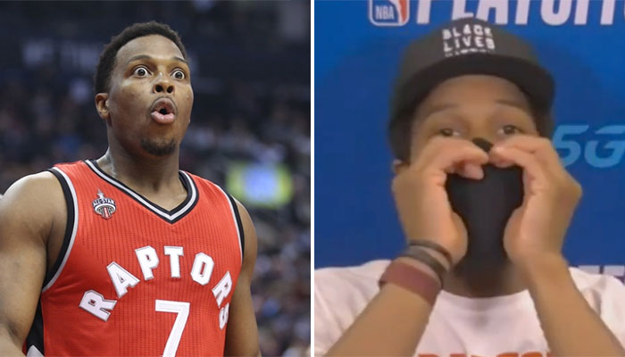 Quand un caméraman piège Kyle Lowry en conférence de presse