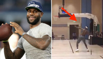 NBA – LeBron dévoile ses incroyables skills de foot US à l’entrainement