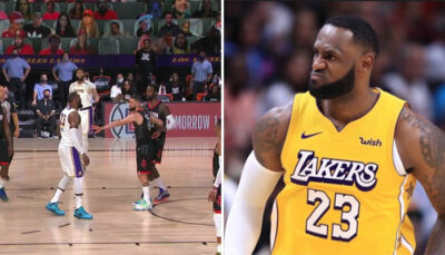 NBA – Après avoir pris un ballon dans la tête, LeBron à deux doigts d’en découdre !