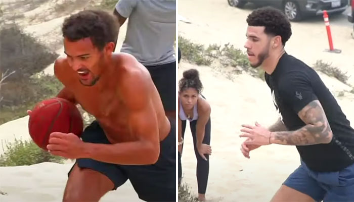 NBA Lonzo Ball et Trae Young s'affichent dans un workout de bagnard