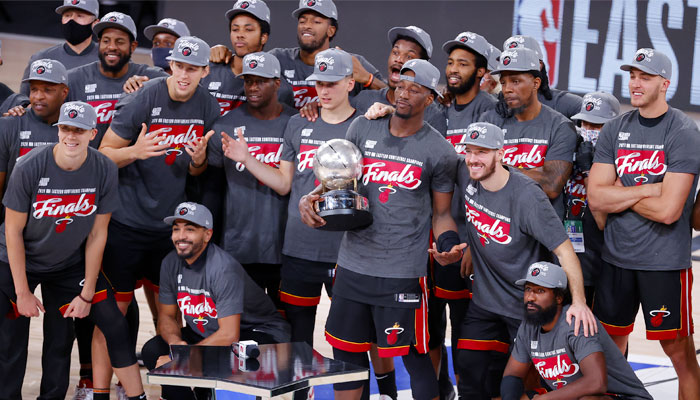 Miami célèbre son titre de champion de la conférence Est NBA