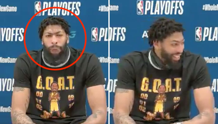 Anthony Davis interrompu par... un chien enconférence de presse NBA