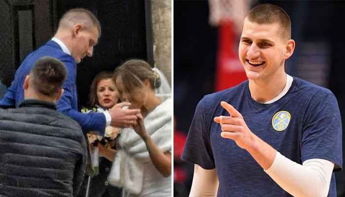 Nikola Jokic et sa femme Natalija Macesic NBA