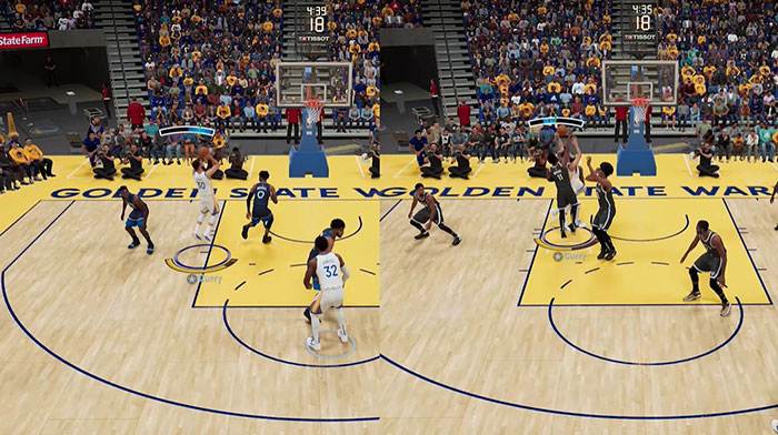 La jauge de tir améliorée sur NBA 2K21 Next Gen