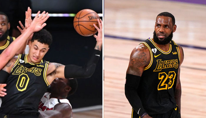 La réaction épique de LeBron au gros raté de Kyle Kuzma NBA