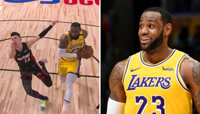 LeBron James envoie valser Tyler Herro au sol avec son dunk ! NBA