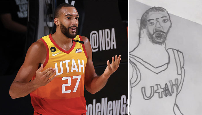 NBA - Rudy Gobert encore trollé pour l'horrible dessin viral de lui