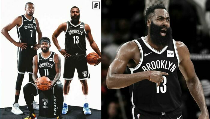 James Harden, Kevin Durant et Kyrie Irving aux Nets