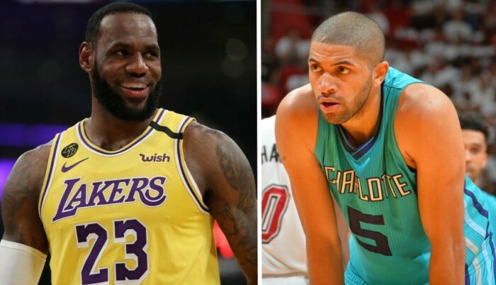 LeBron James et Nicolas Batum