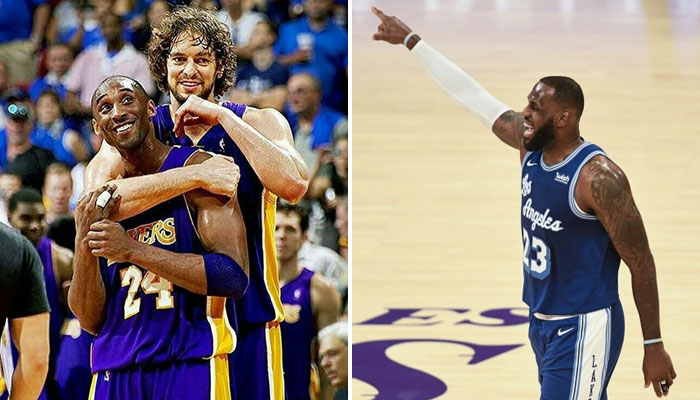 Lebron James a rendu hommage à Pau Gasol et Kobe Bryant sur Instagram NBA