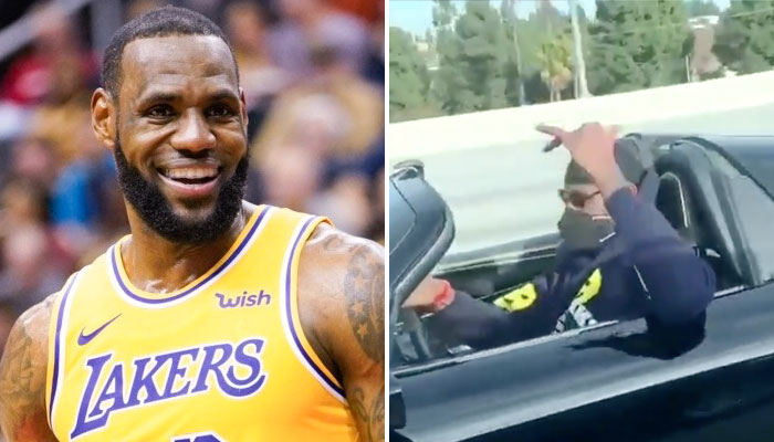 LeBron a été aperçu au volant de son bolide NBA